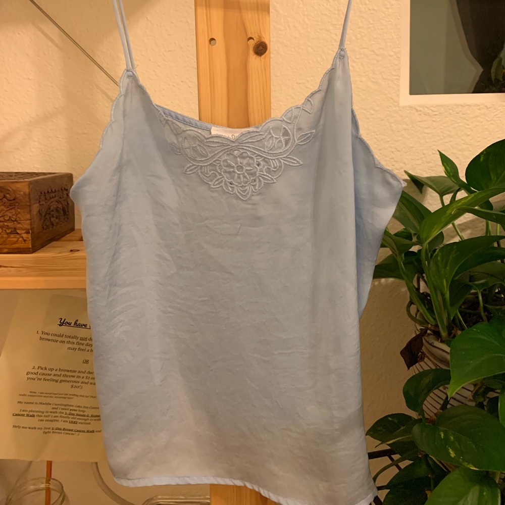 embroidered tank